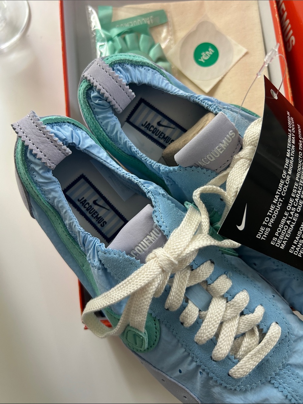 Nike x Jacquemus Moon Shoes, size 9.5W/8M. New in box. - Picture 3 of 9